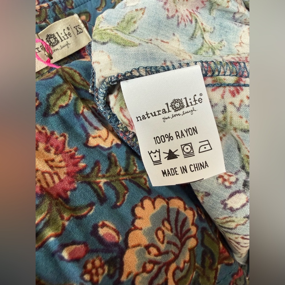 NWT Natural Life Berkley dress in blue floral size XS - Picture 2 of 7